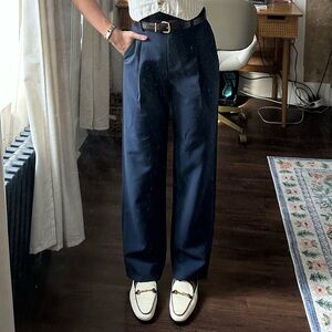 Abercrombie navy straight leg trousers pants